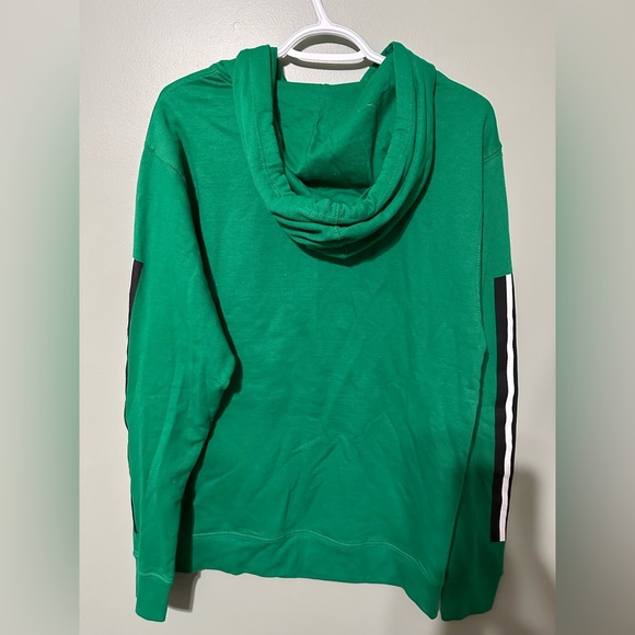 Men's Mitchell & Ness Green Philadelphia Eagles Three Stripe Pullover Hoodie. - Picture 2 of 3